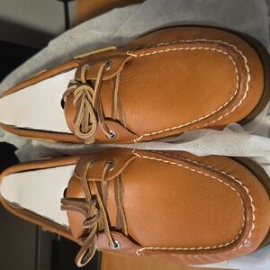 Sperry Tan Leather Boat Shoes